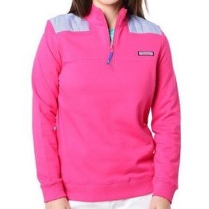 Vineyard Vines Pink and Blue 1/4 Zip